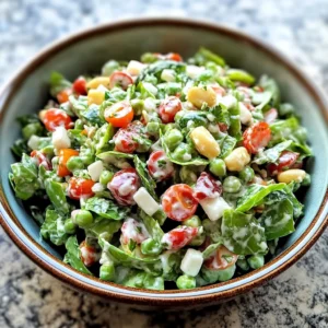 Colorful and fresh addictive side salad with a variety of vegetables