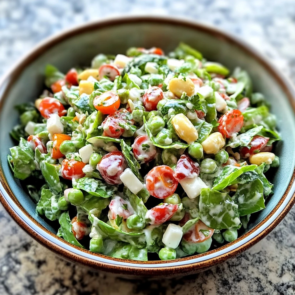 Colorful and fresh addictive side salad with a variety of vegetables