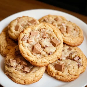 Delicious butter toffee cookies with crunchy toffee bits