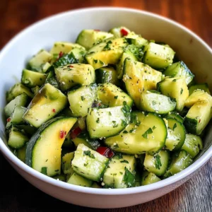 Fresh Cucumber Avocado Salad with vibrant veggies and light dressing