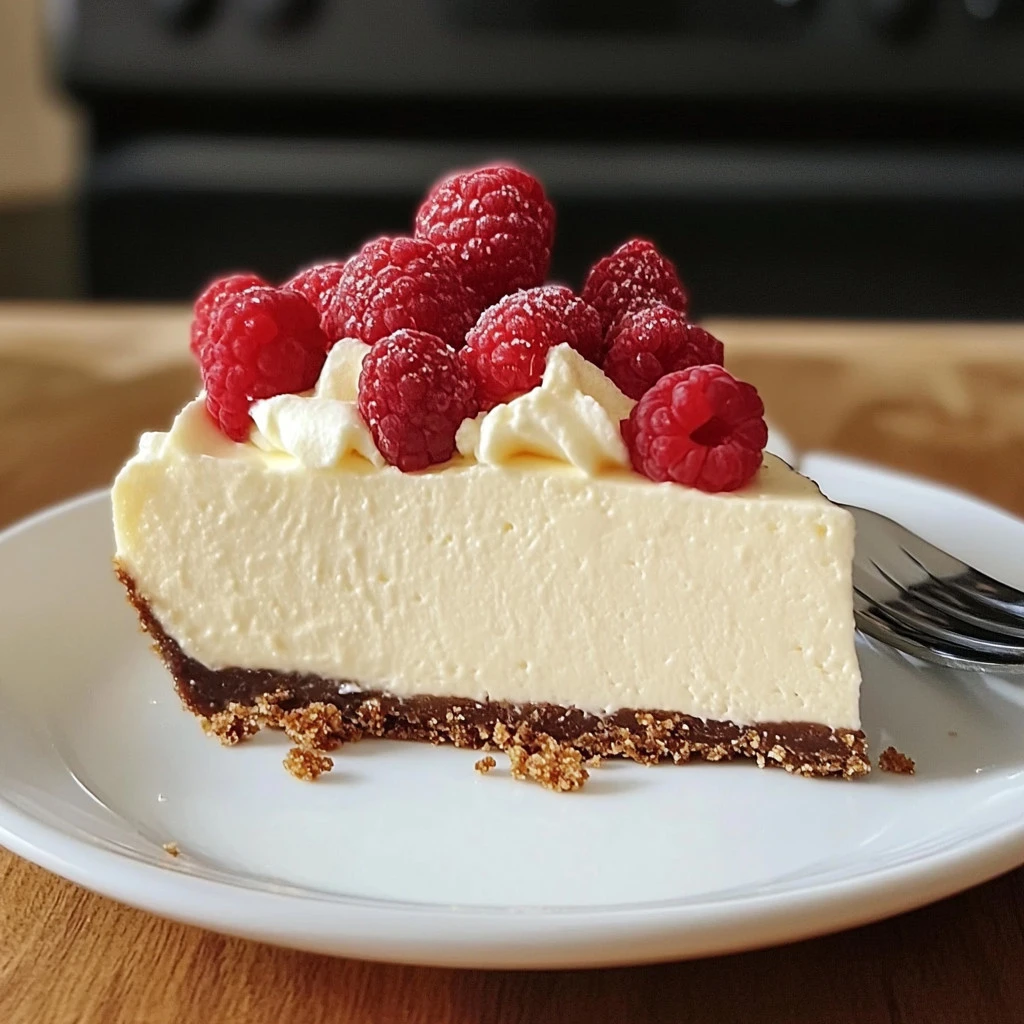 Delicious no-bake cheesecake served with fresh fruit toppings.