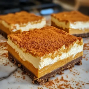 Delicious homemade Pumpkin Cheesecake Bars with whipped cream on top