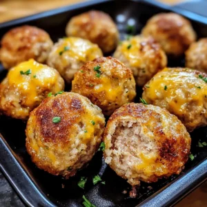 Savory breakfast balls featuring herbs and spices for a tasty morning treat.