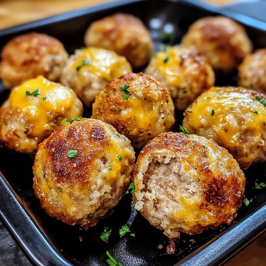 Savory breakfast balls featuring herbs and spices for a tasty morning treat.