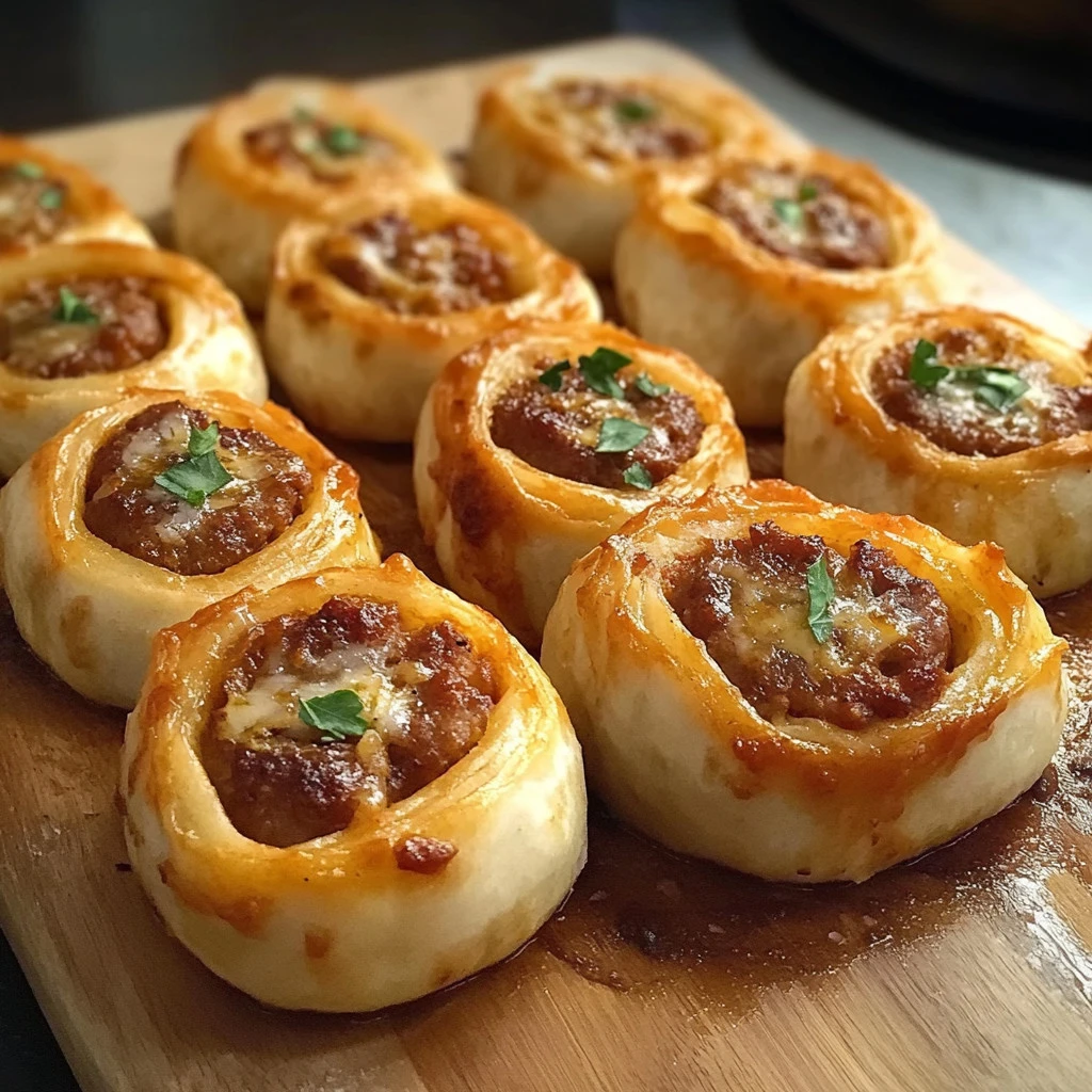 Delicious Sicilian sausage rolls served on a platter