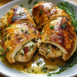 Delicious stuffed chicken breast filled with savory ingredients.