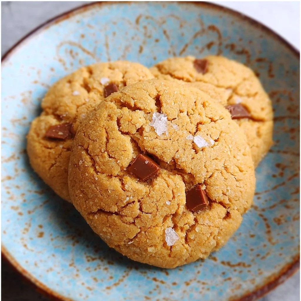 Homemade chickpea cookies served on a plate, showcasing a delicious healthy treat.