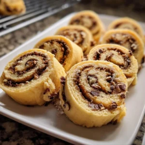 Delicious homemade cookie rolls arranged on a plate