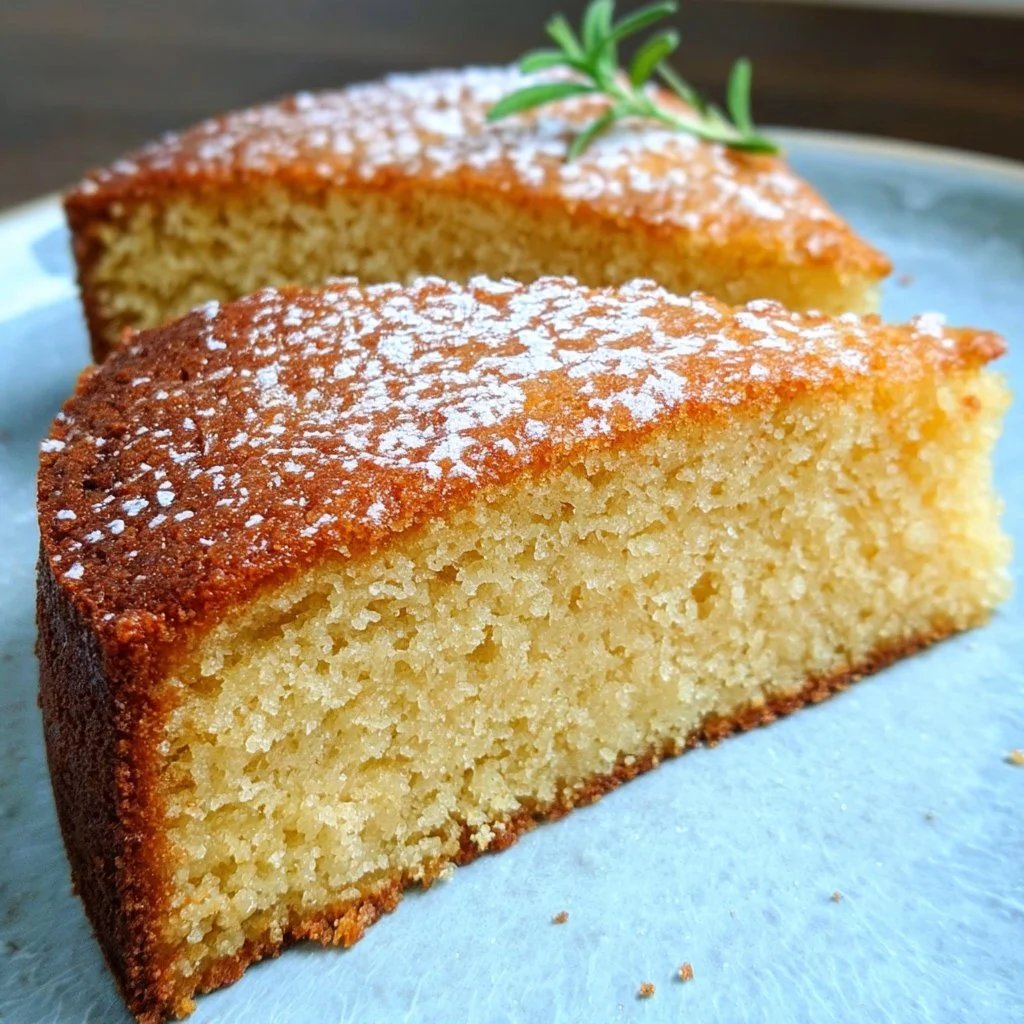 Gluten-free vegan olive oil cake garnished with fresh oranges