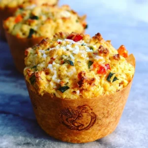 Gluten-free vegan savory vegetable muffins baked to perfection
