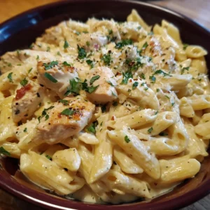 Delicious Hidden Valley Ranch Chicken Pasta served in a bowl
