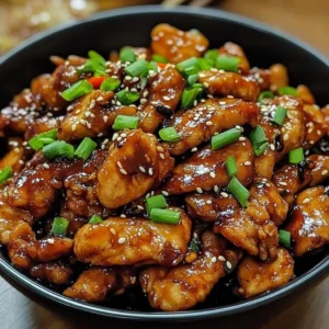 Delicious homemade Chicken Bulgogi on a plate garnished with green onions