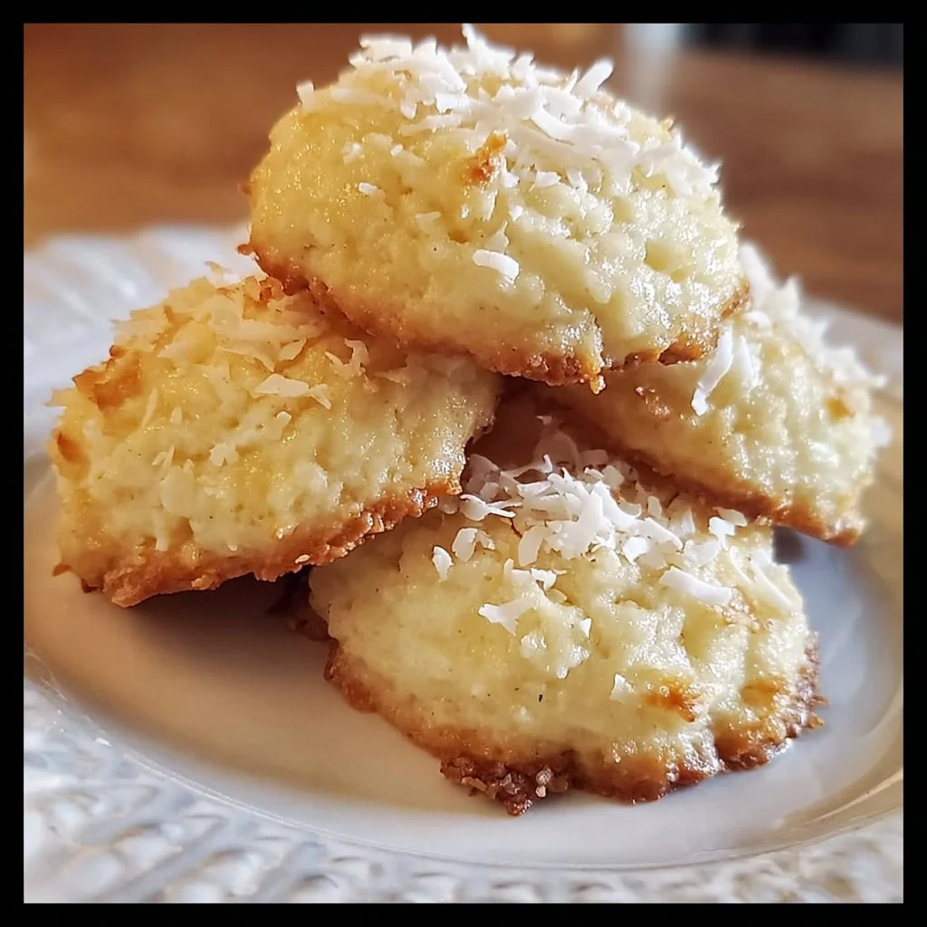 Lemon Coconut Cheesecake Cookies with vibrant lemon zest and coconut flakes