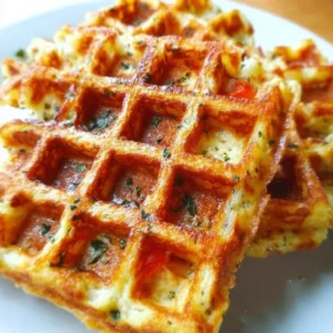 Gluten-free cheesy bread waffles served with toppings