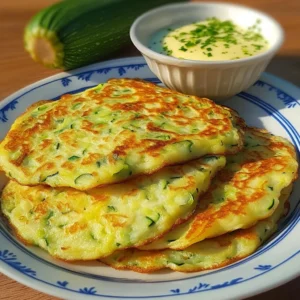 Zucchini and Potato Egg Pancake served on a plate with fresh herbs garnish