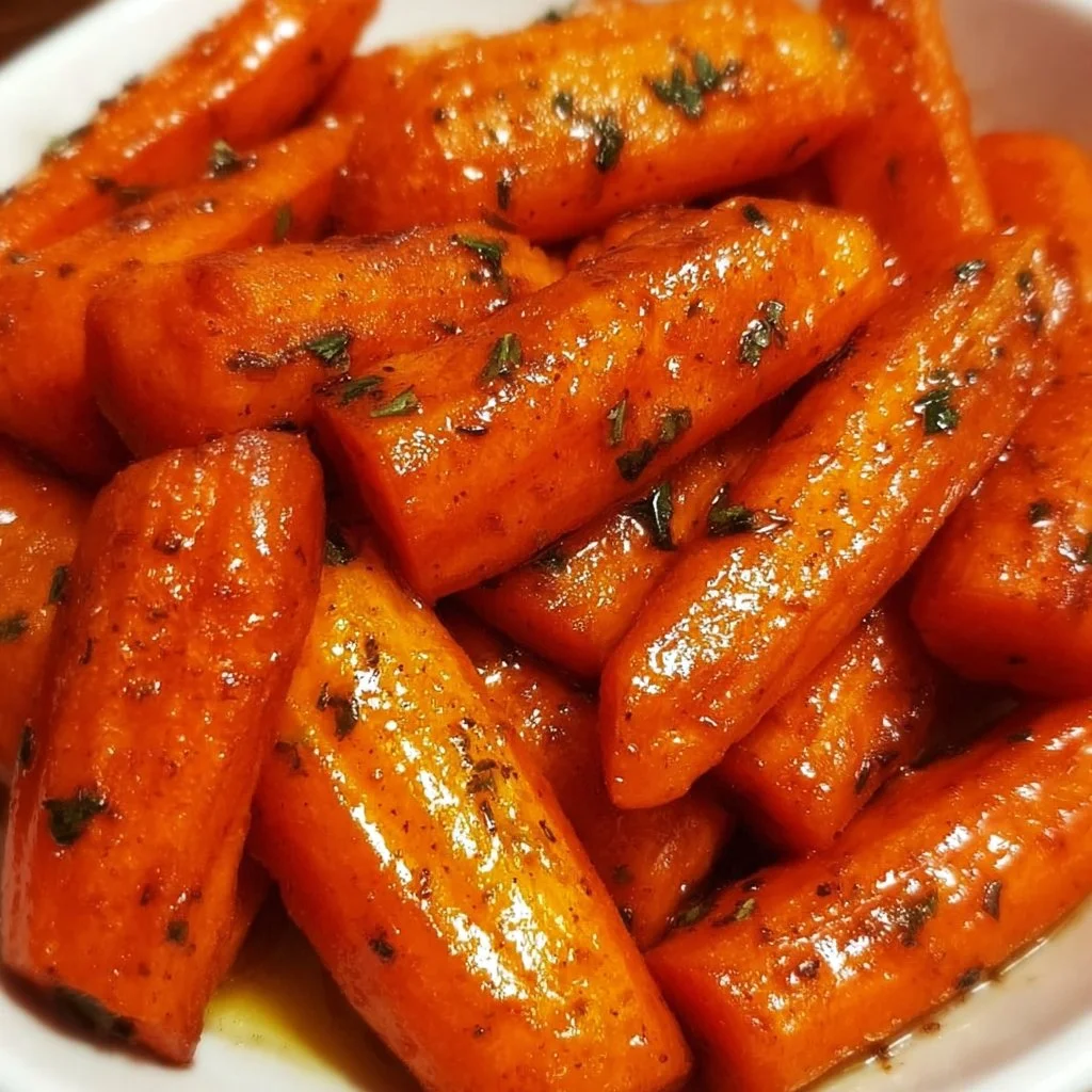 Air Fryer Carrots with Honey Glaze served in a bowl