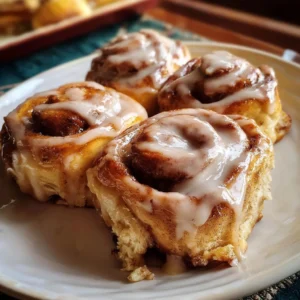 Freshly baked chai cinnamon rolls with a rich glaze and spices