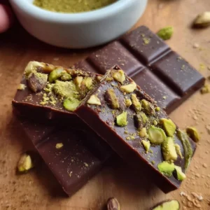Pistachio Chocolate Bar from Dubai, rich in flavor and ideal for chocolate lovers