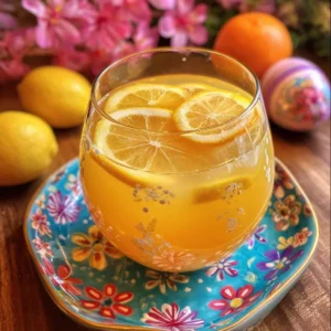 Colorful Easy Easter Punch in a festive glass for holiday celebrations