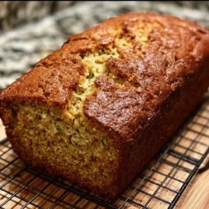 Moist old-fashioned zucchini bread fresh from the oven
