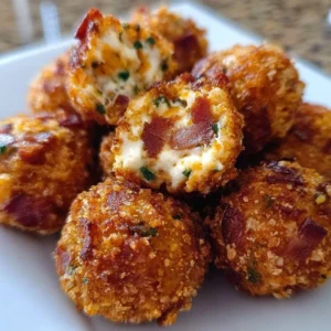 Bacon Jalapeño Popper Cheese Balls served on a platter
