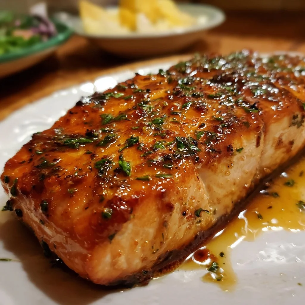 Delicious baked salmon dish inspired by Texas Roadhouse recipe