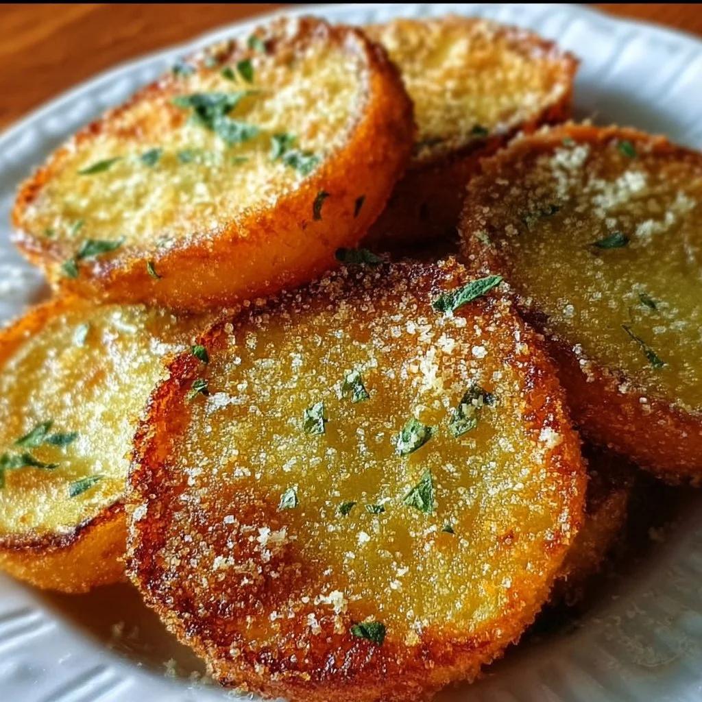 Crispy Southern Fried Green Tomatoes served on a plate with dipping sauce