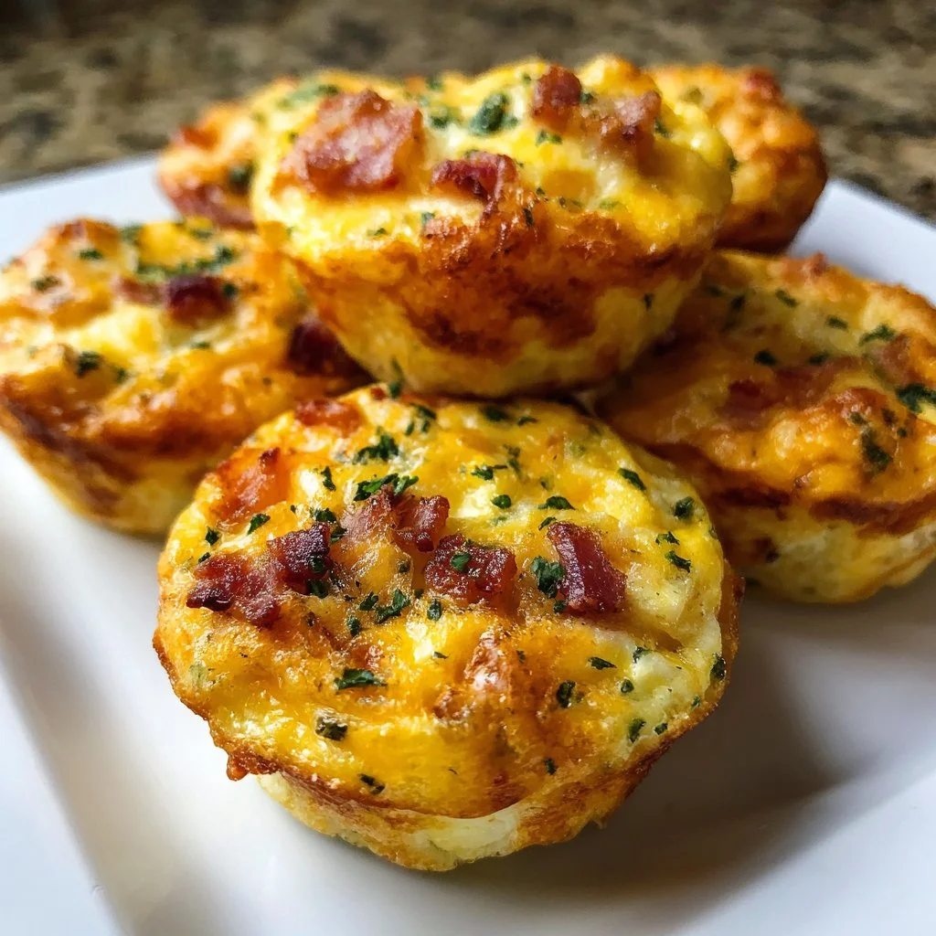 Easy breakfast egg muffins with vegetables and cheese