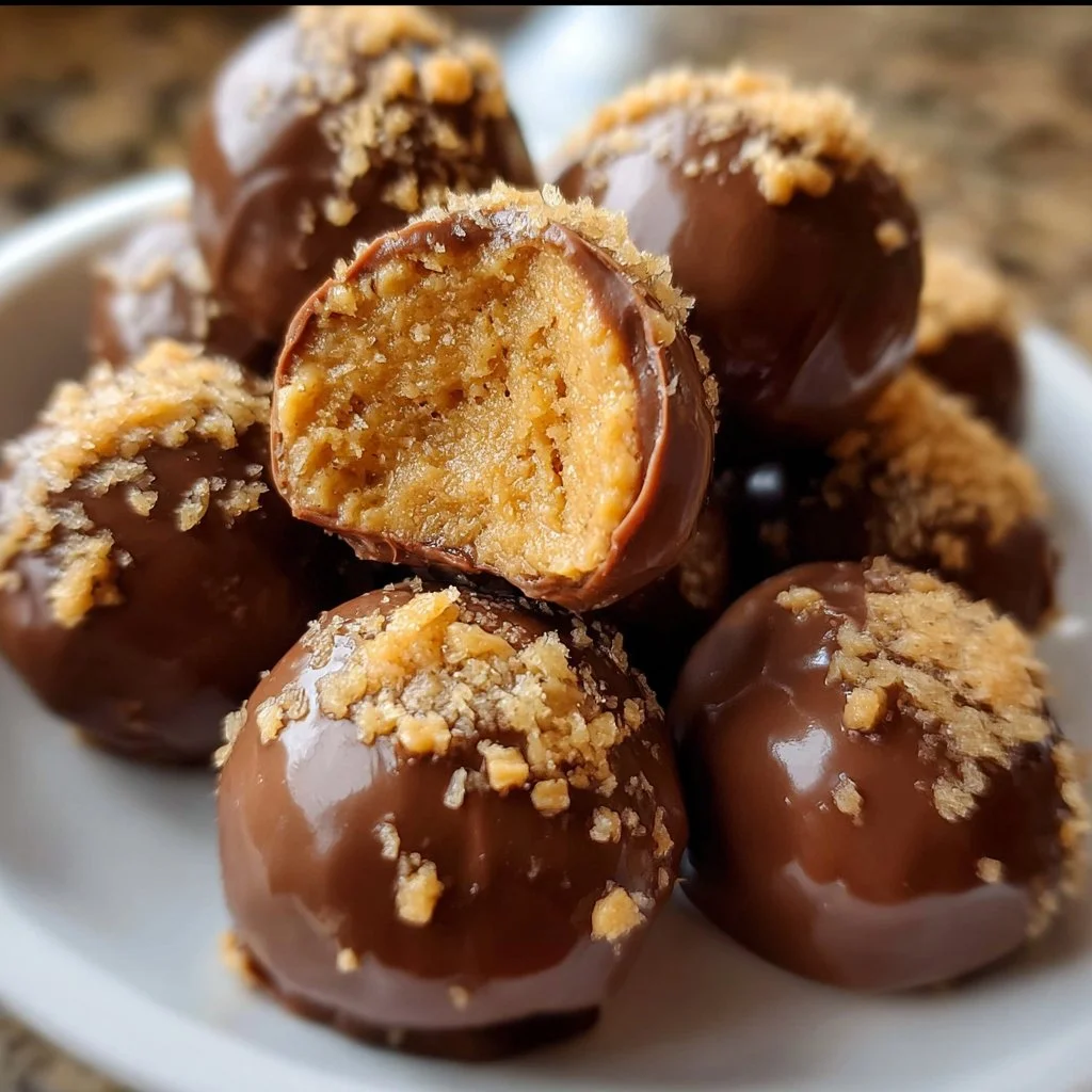 Delicious easy homemade peanut butter balls for Christmas desserts
