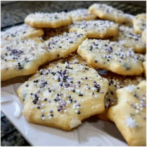 Plate of easy New Year's Eve cookies decorated for the celebration