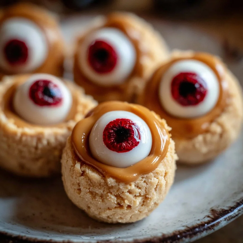 Delicious peanut butter eyeballs for Halloween treat
