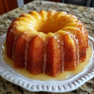 Extreme lemon bundt cake topped with lemon glaze and zest for added flavor