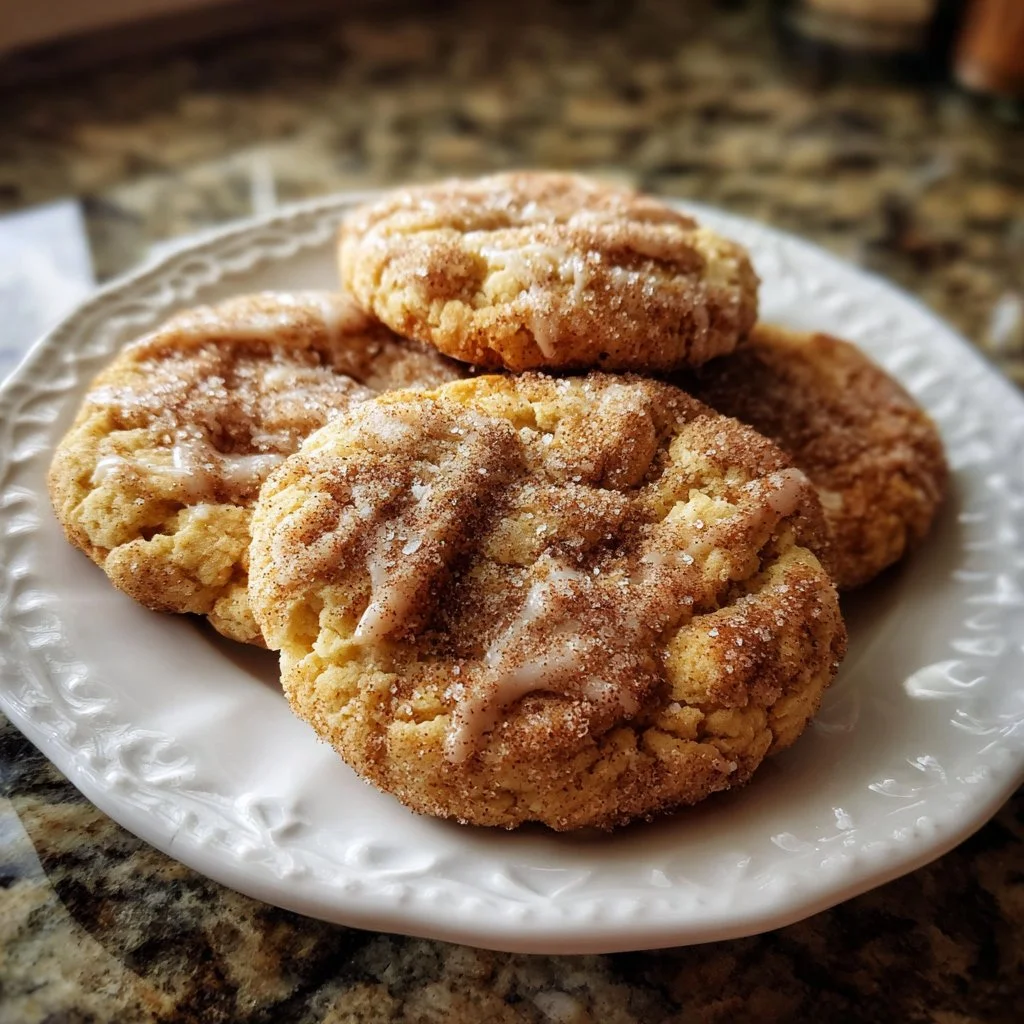 Freshly baked Gilmore Girls coffee cake cookies on a rustic table.