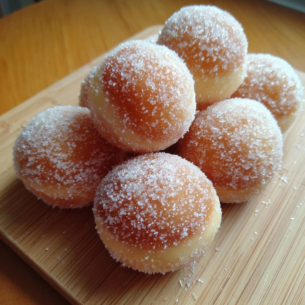 A plate of colorful mochi doughnuts with various toppings and flavors.