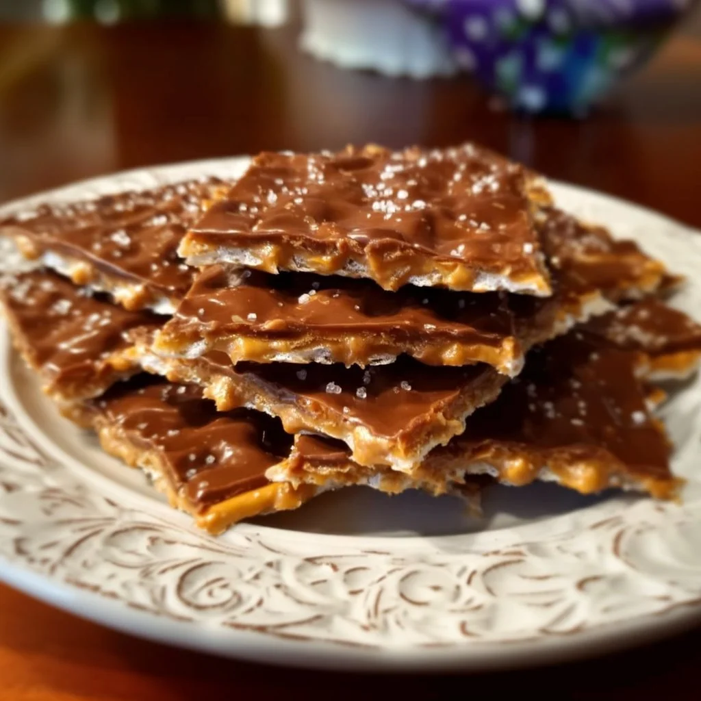 Homemade Saltine Cracker Candy recipe for festive treats