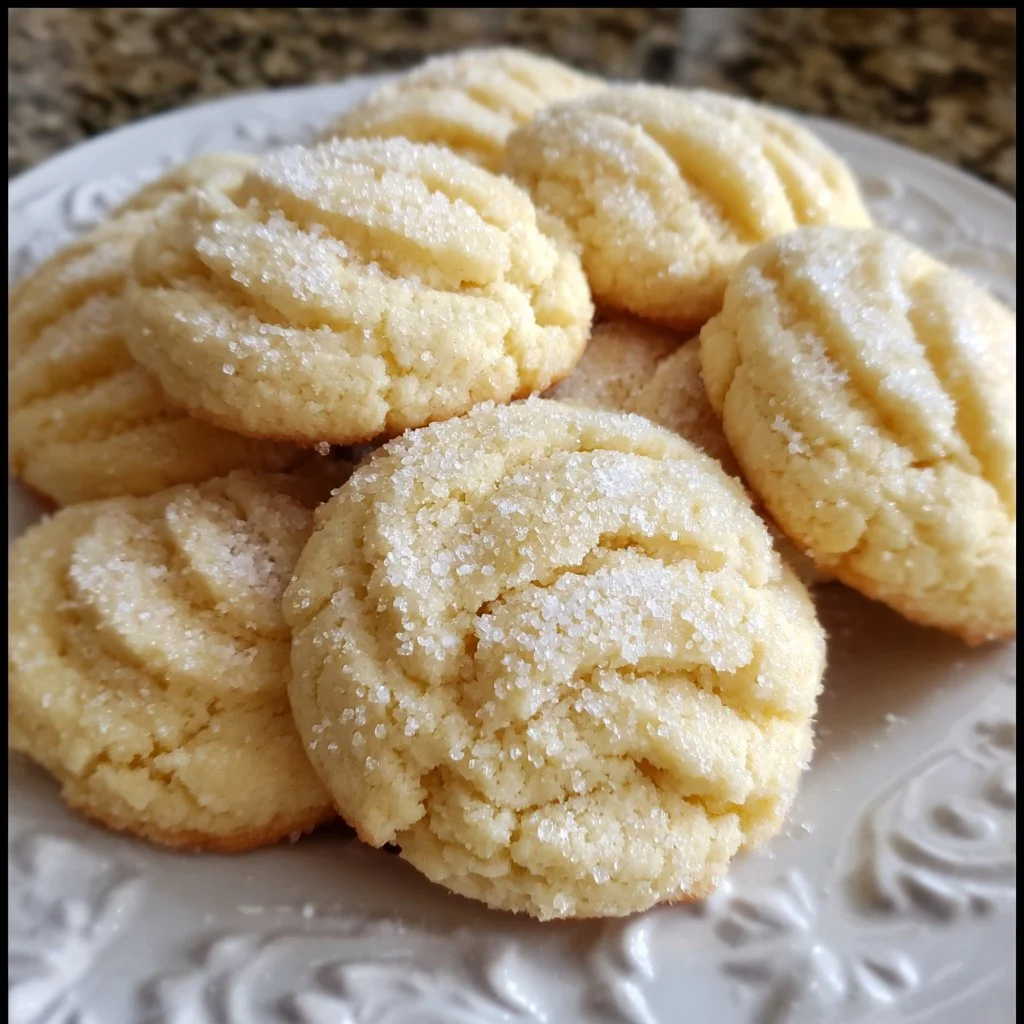 Freshly baked soft butter cookies on a cooling rack
