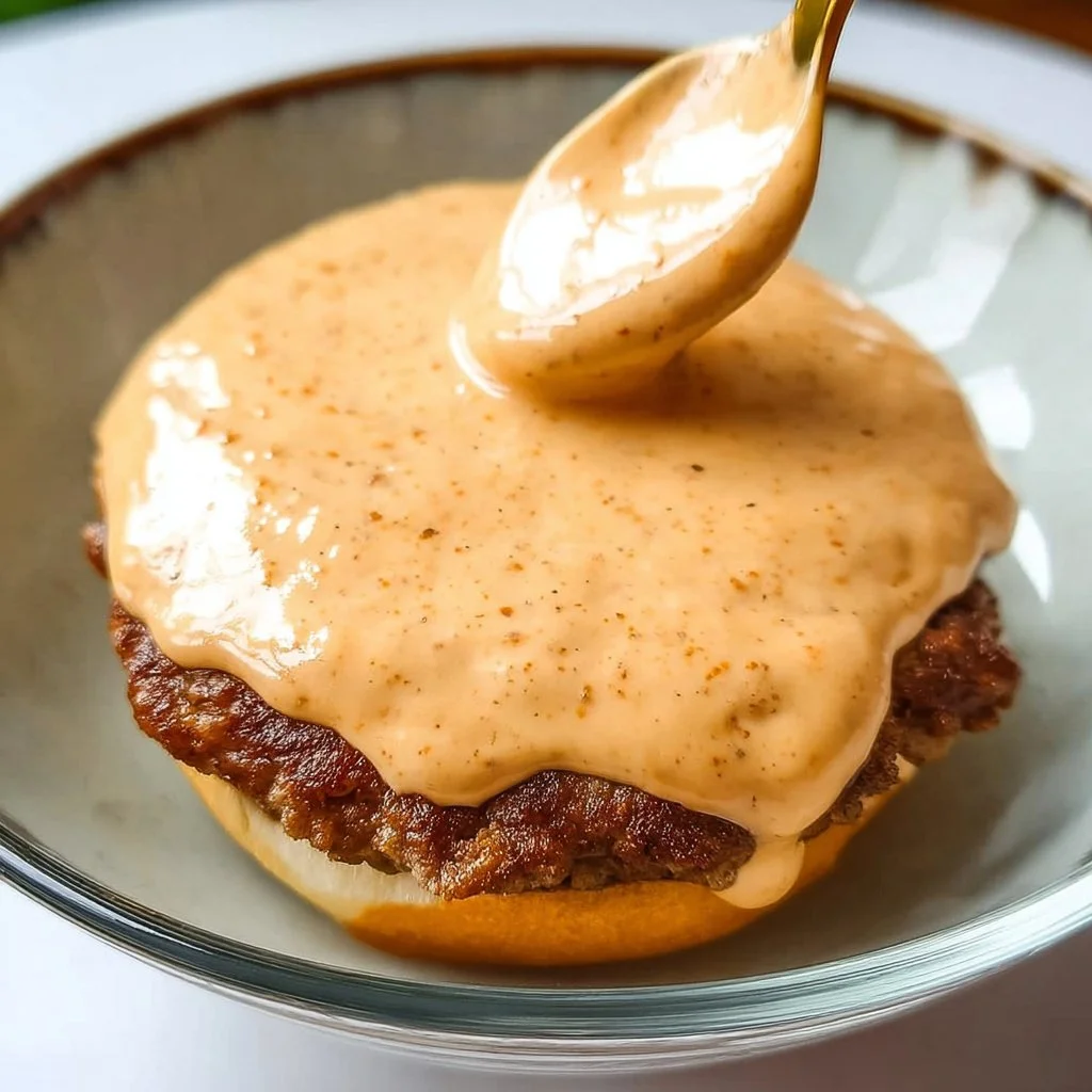 5-minute homemade burger sauce in a bowl with ingredients
