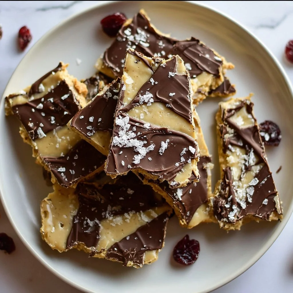 Delicious gluten-free healthy cookie dough bark recipe with chocolate chips
