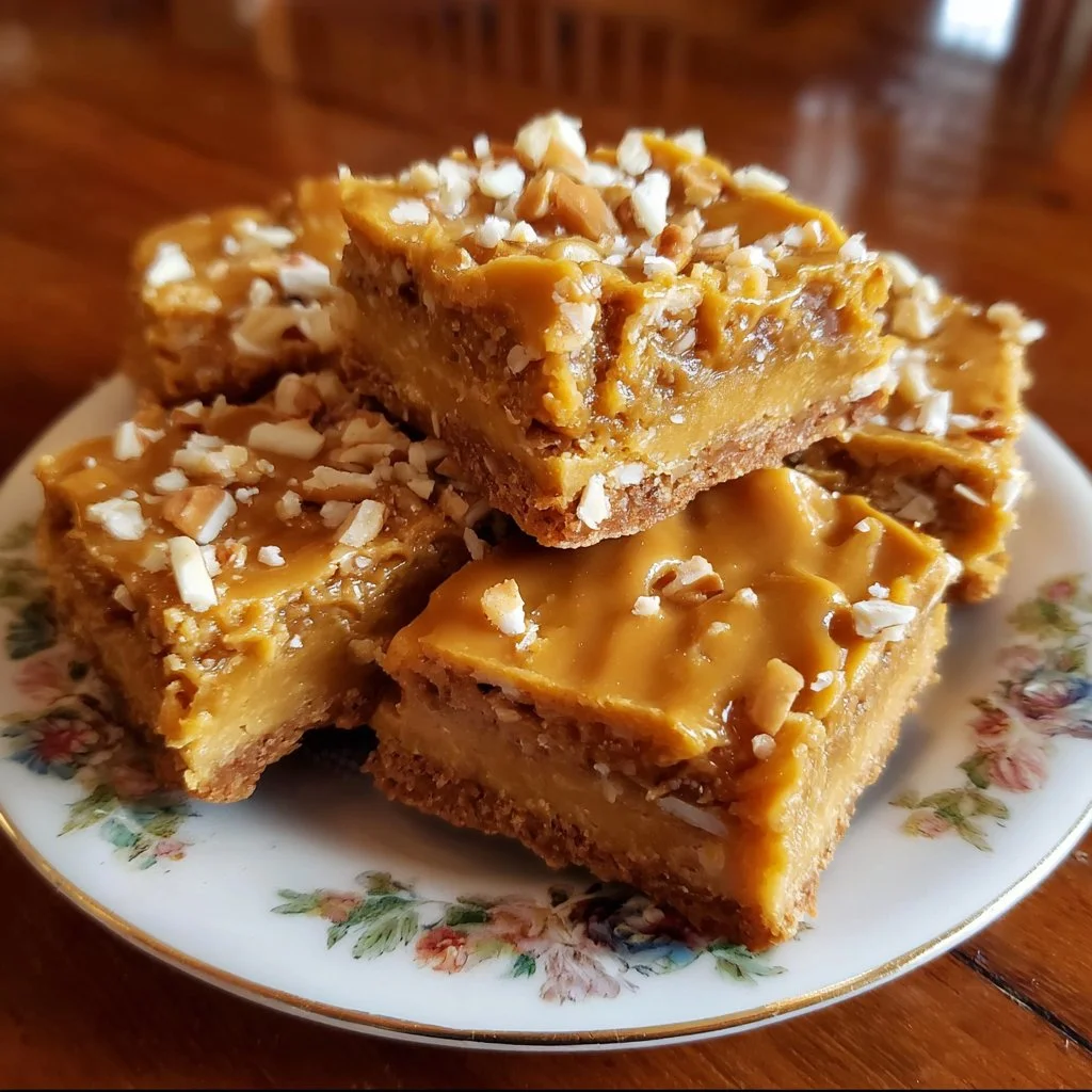 Delicious butterscotch bars from Trisha Yearwood's recipe, showcasing a golden treat.