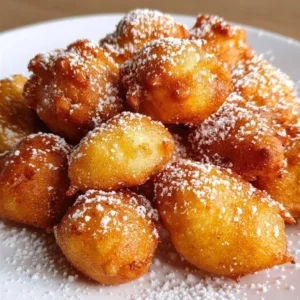 Deliciously crispy Banana Fritters served on a plate
