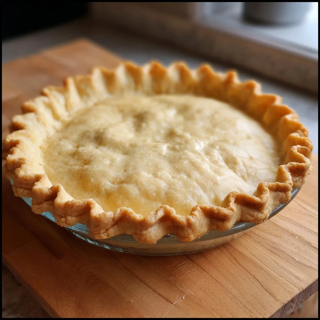 Delicious butter pie crust ready for filling and baking.