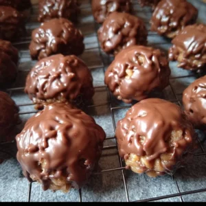 Deliciously crafted Chocolate Rice Krispie Balls ready to enjoy.
