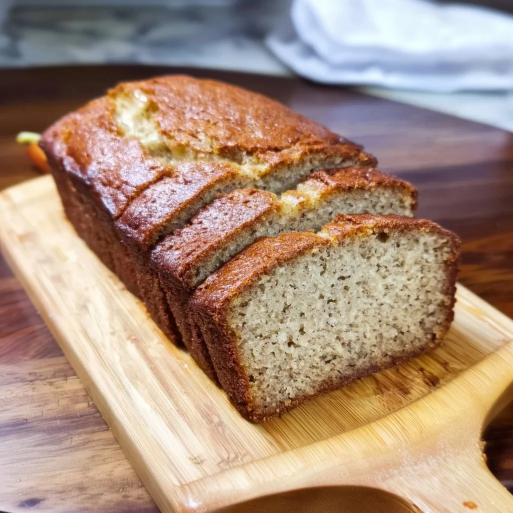 Deliciously baked easy banana bread fresh out of the oven