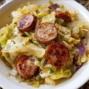 Easy fried cabbage with sausage, a delicious recipe for quick meals.