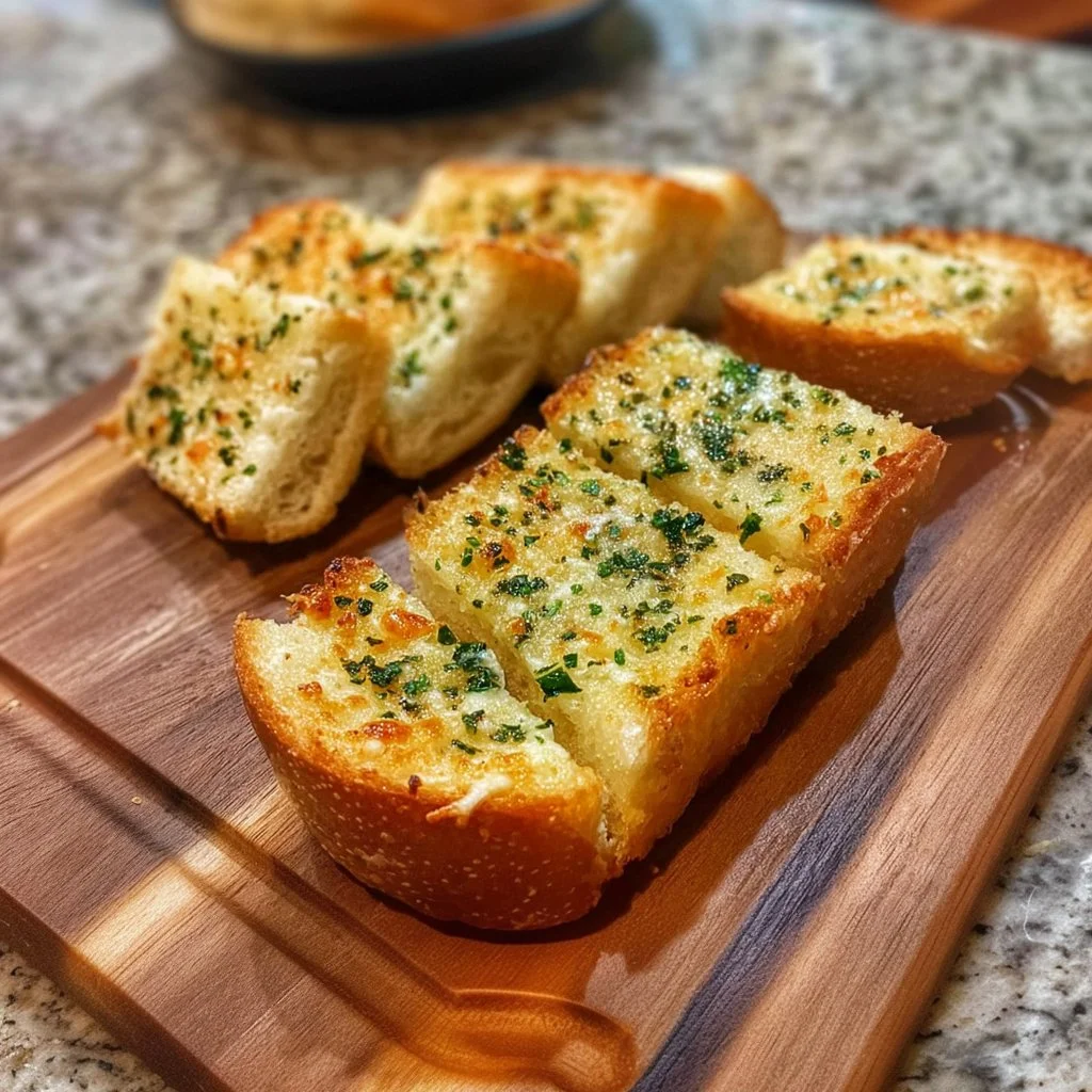 Easy garlic bread made with sliced bread for quick and delicious meals.