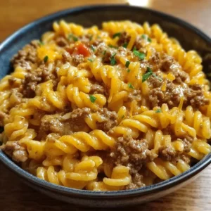 Delicious Easy Hamburger Helper meal served in a bowl