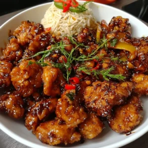 Flavorful Honey Pepper Chicken dish served with colorful vegetables