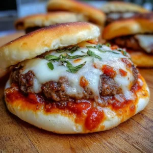 Delicious Old School Pizza Burgers showcasing a perfect blend of pizza and burger flavors