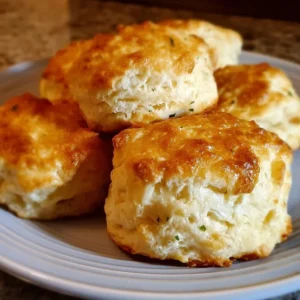 Freshly baked homemade biscuits on a cooling rack