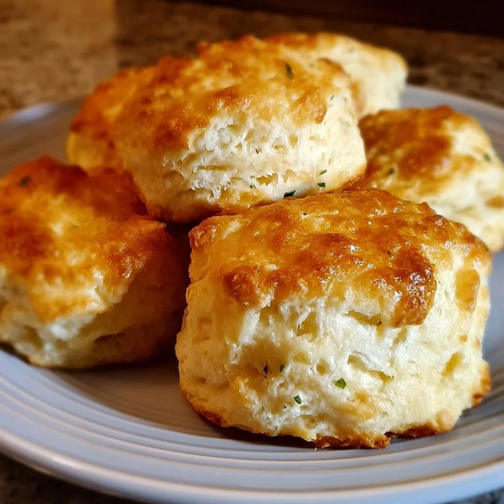 Freshly baked homemade biscuits on a cooling rack